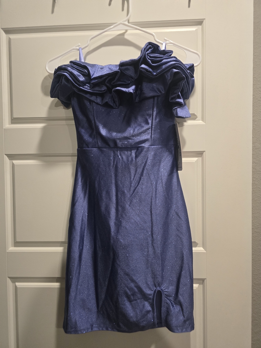 Emerald Sundae Periwinkle Blue Dress Label Close-Up